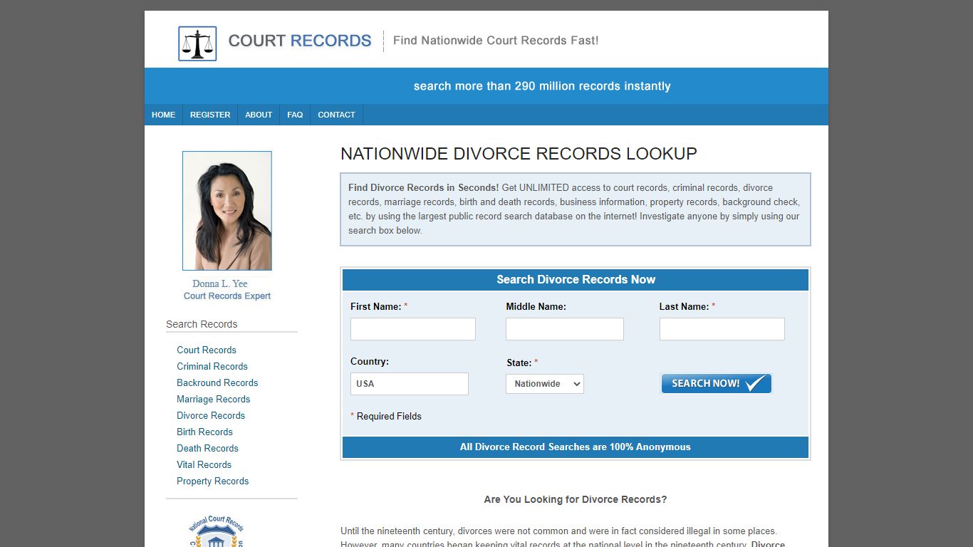 Nationwide Divorce Records Lookup - record-search.org